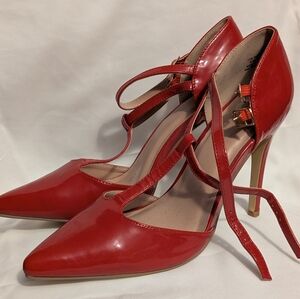 Red Strappy Stiletto High Heels 👠 NWOT